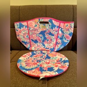 Lilly Pulitzer insulated bag and drink float/disk